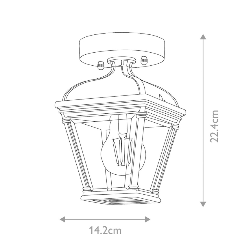 Elstead - Εξωτερικό φωτιστικό οροφής BAYVIEW 1xE27/60W/230V IP44 μαύρο